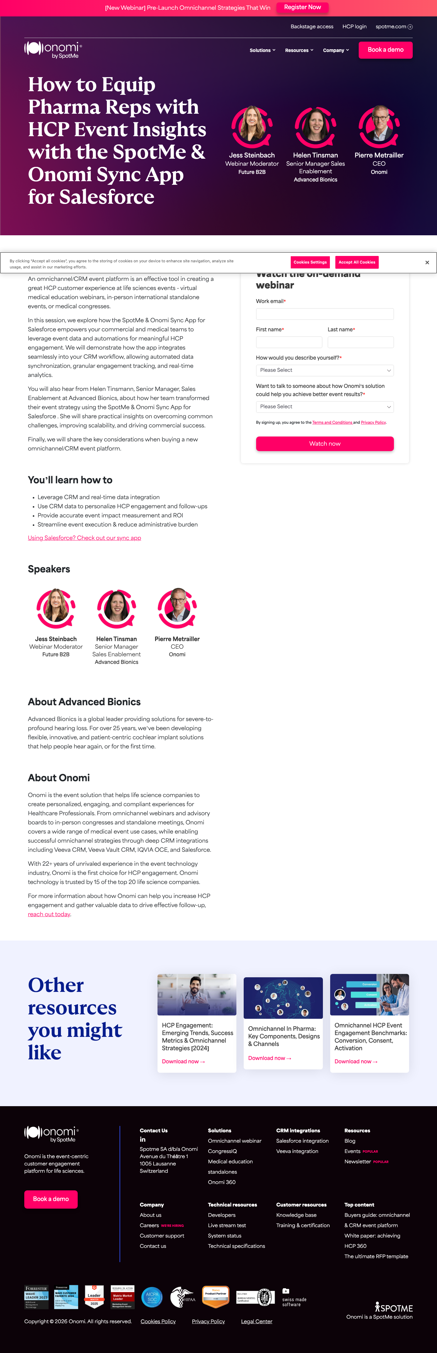 SpotMe Onomi Sync App Salesforce - event thumbnail